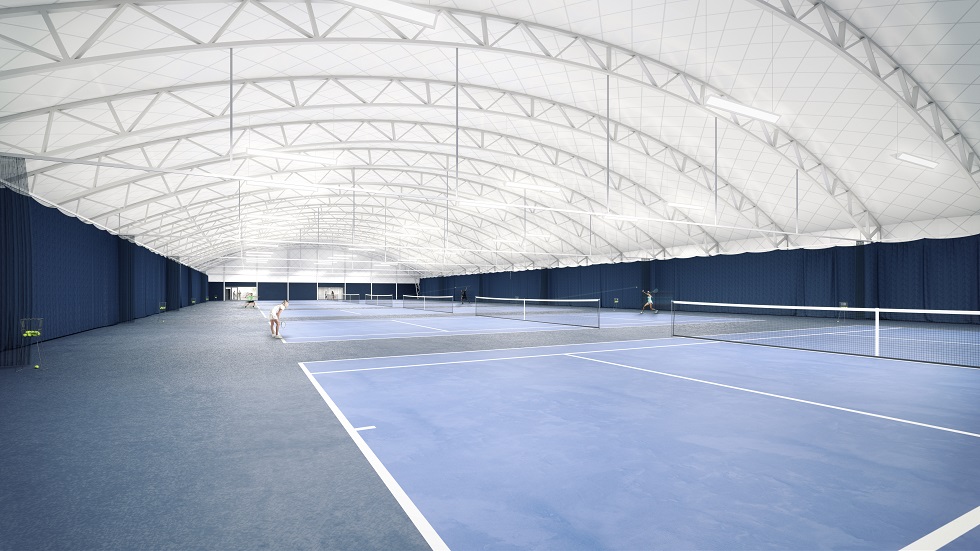 Artists impression of indoor tennis centre