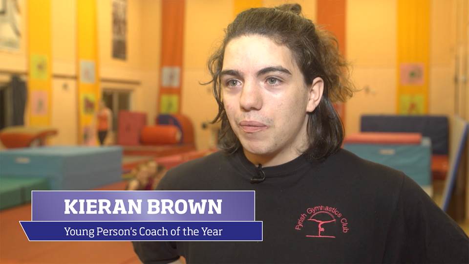 Kieran Brown, the sportscotland Young Person's Coach of the Year 2016