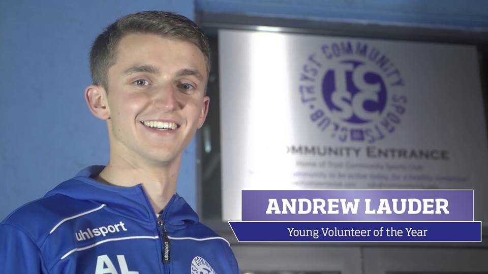 Andrew Lauder, 2016 sportscotland Young Volunteer of the Year