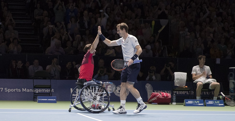 Gordon Reid Andy Murray and Jamie Murray