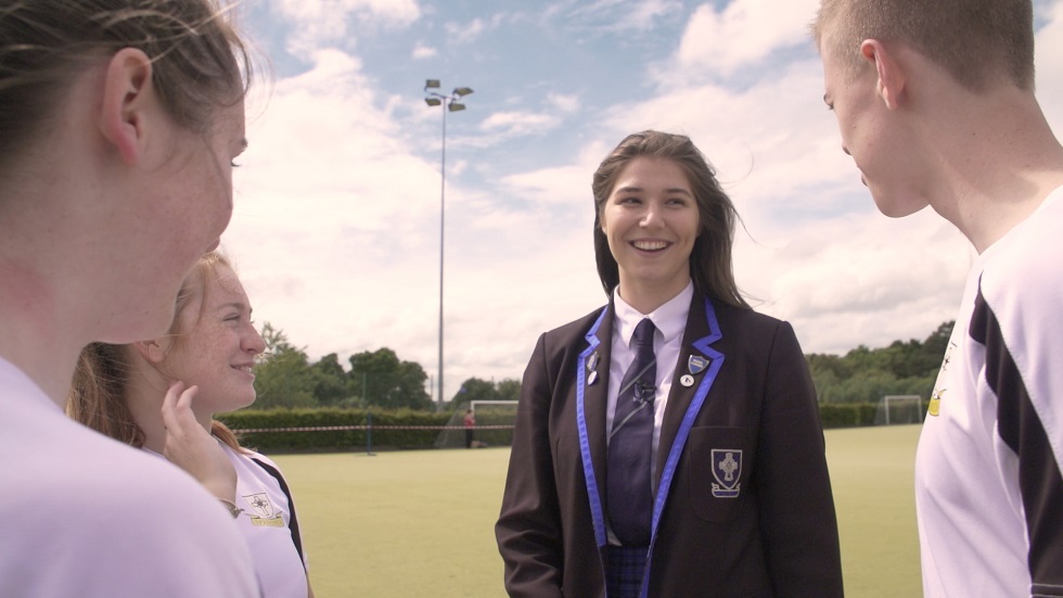 Bethan Goodwin at Holy Cross High School sports day