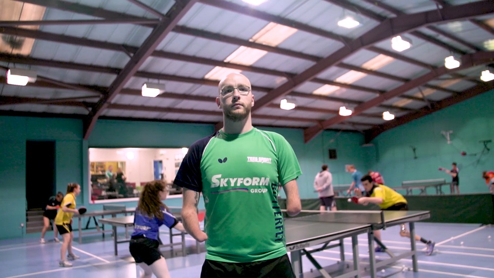 Martin Perry at Drumchapel Table Tennis Club