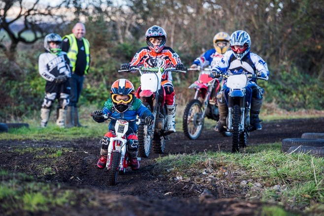 A young rider sets the pace