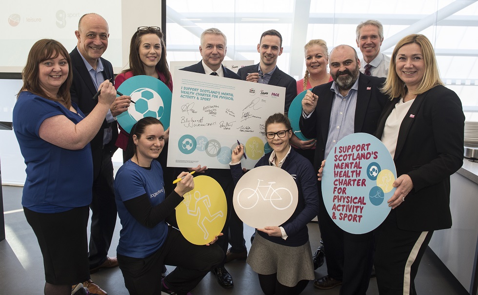 The first signatories of Scotland’s Mental Health Charter for Physical Activity and Sport 