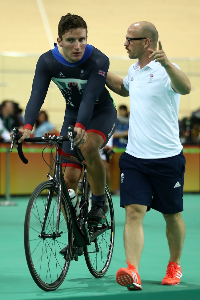 Callum Skinner with Team GB coach