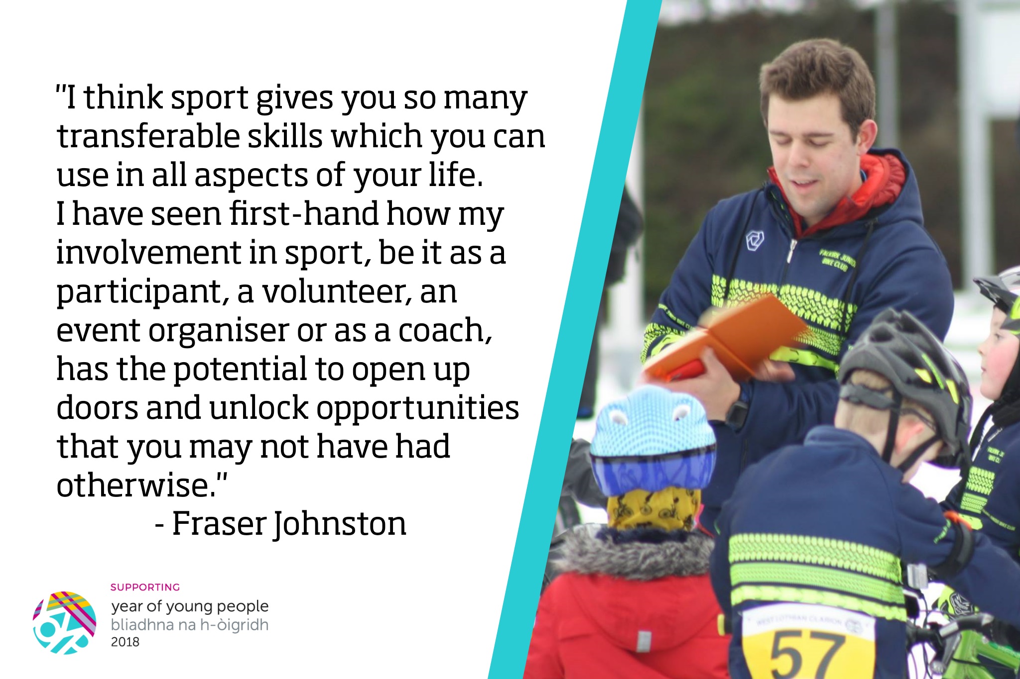 Fraser Johnston, founder of Falkirk Junior Bike Club