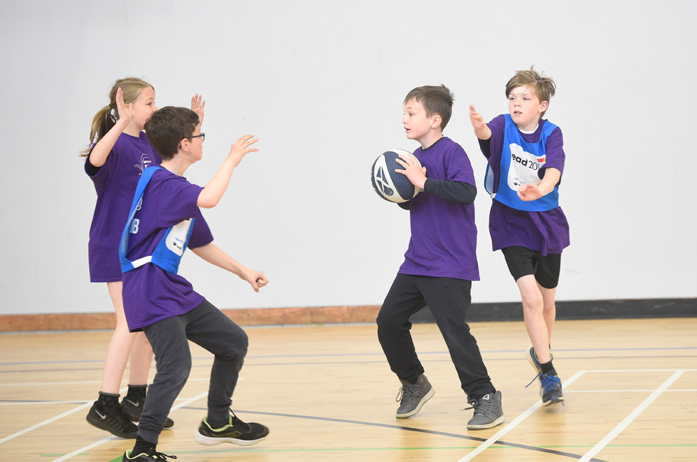 Driving Success - Students Play Basketball in Active Schools Sport Session