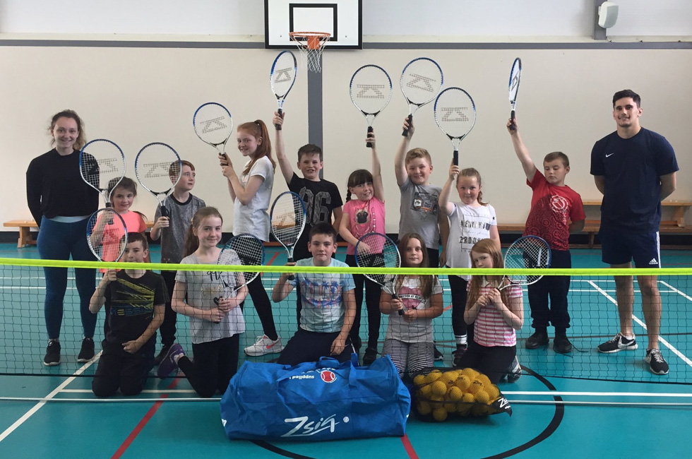 Blairhall Primary School pupils participate in tennis