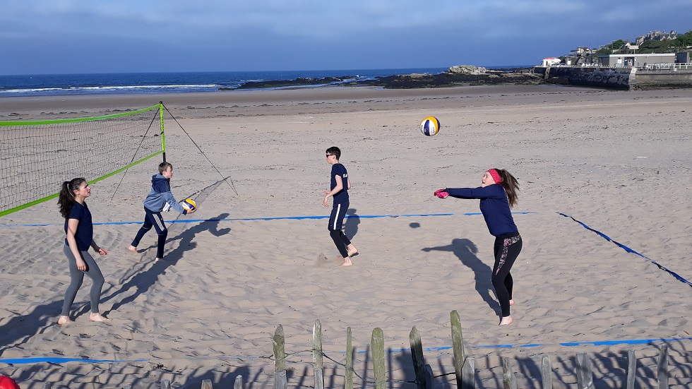 Scotland beach volleyball training in St Andrews