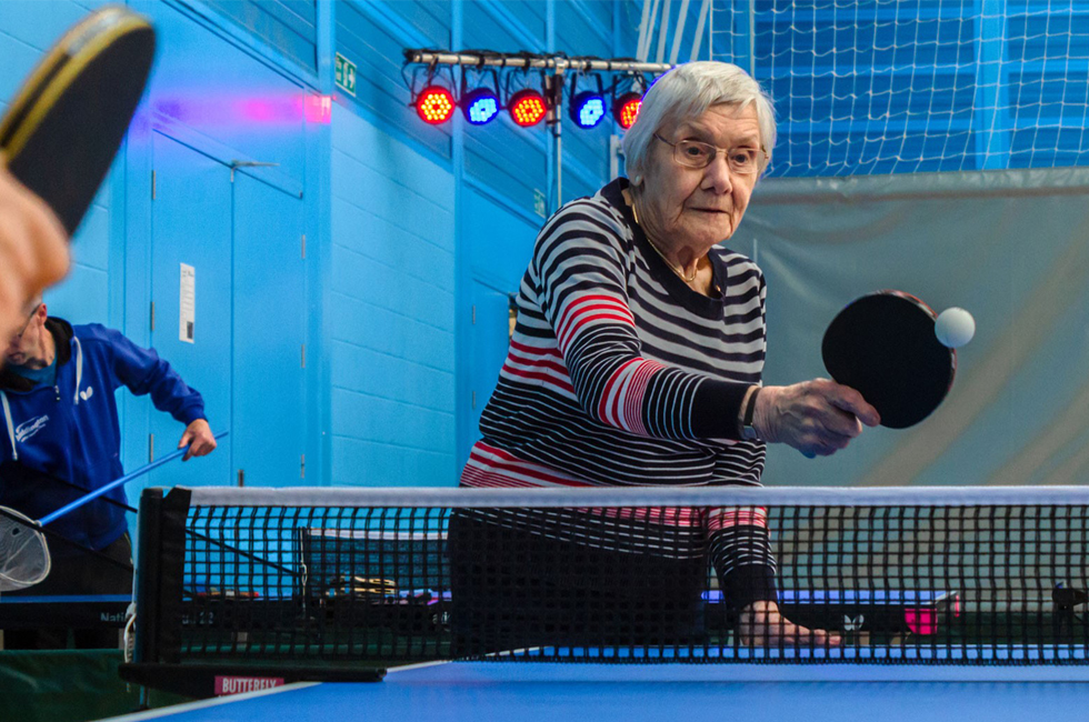 Joan James from Haddington Table Tennis Club