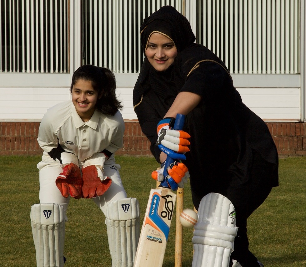 Moon and Nayma Shaikh at East Kilbride Cricket Club
