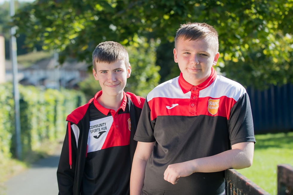 Kieran Smith and Andrew Buik volunteer and coach at SAPC Darnley