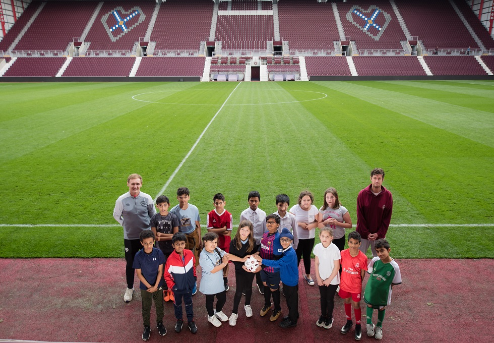 The group at Tynecastle Park