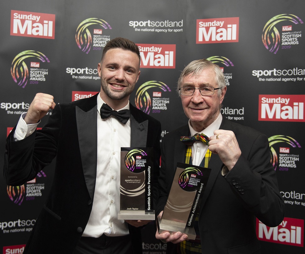 Josh Taylor and Ken Buchanan at the Scottish Sports Awards 2019