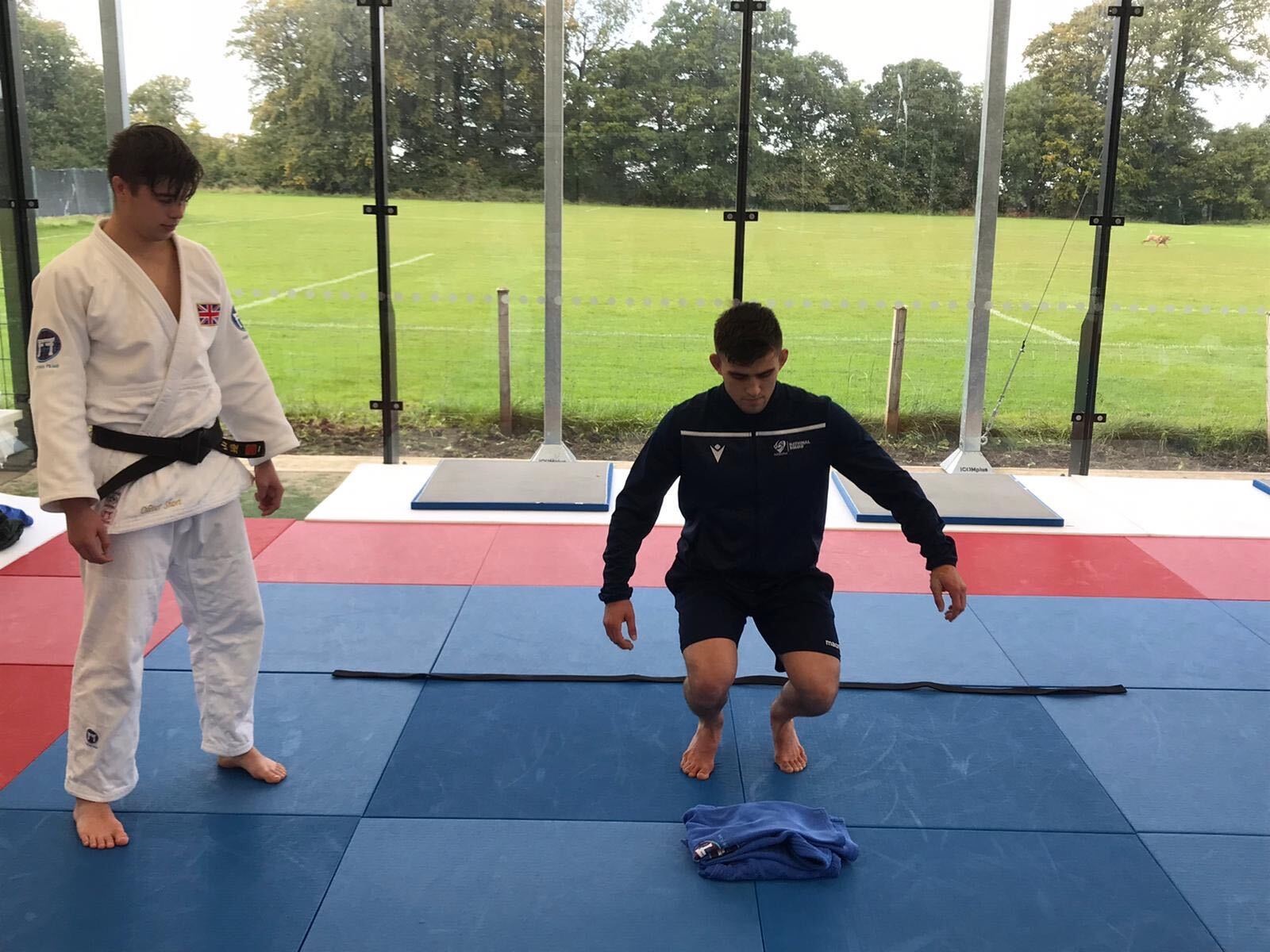 Judo training taking place