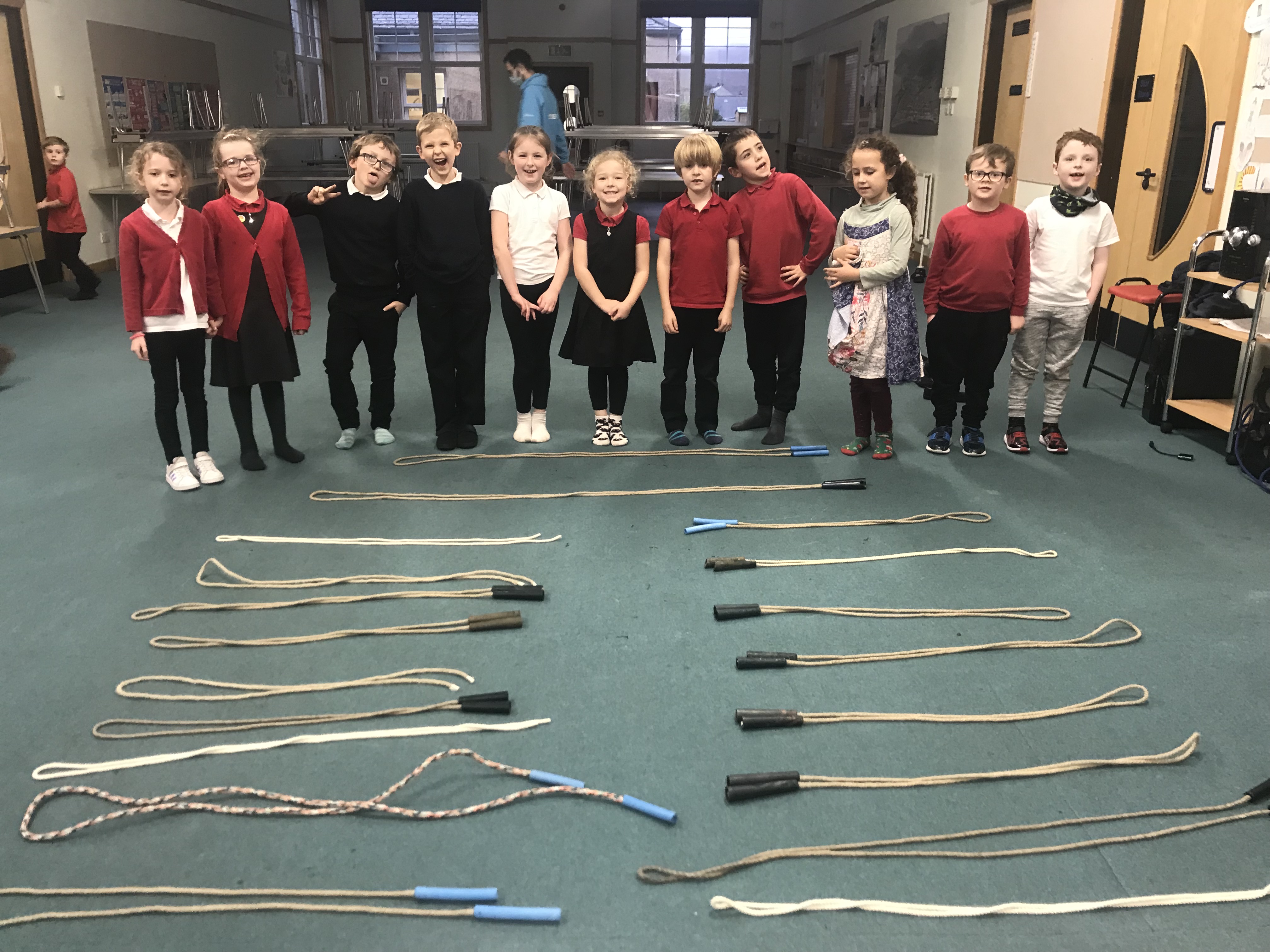 Skipping ropes have been given to local schools