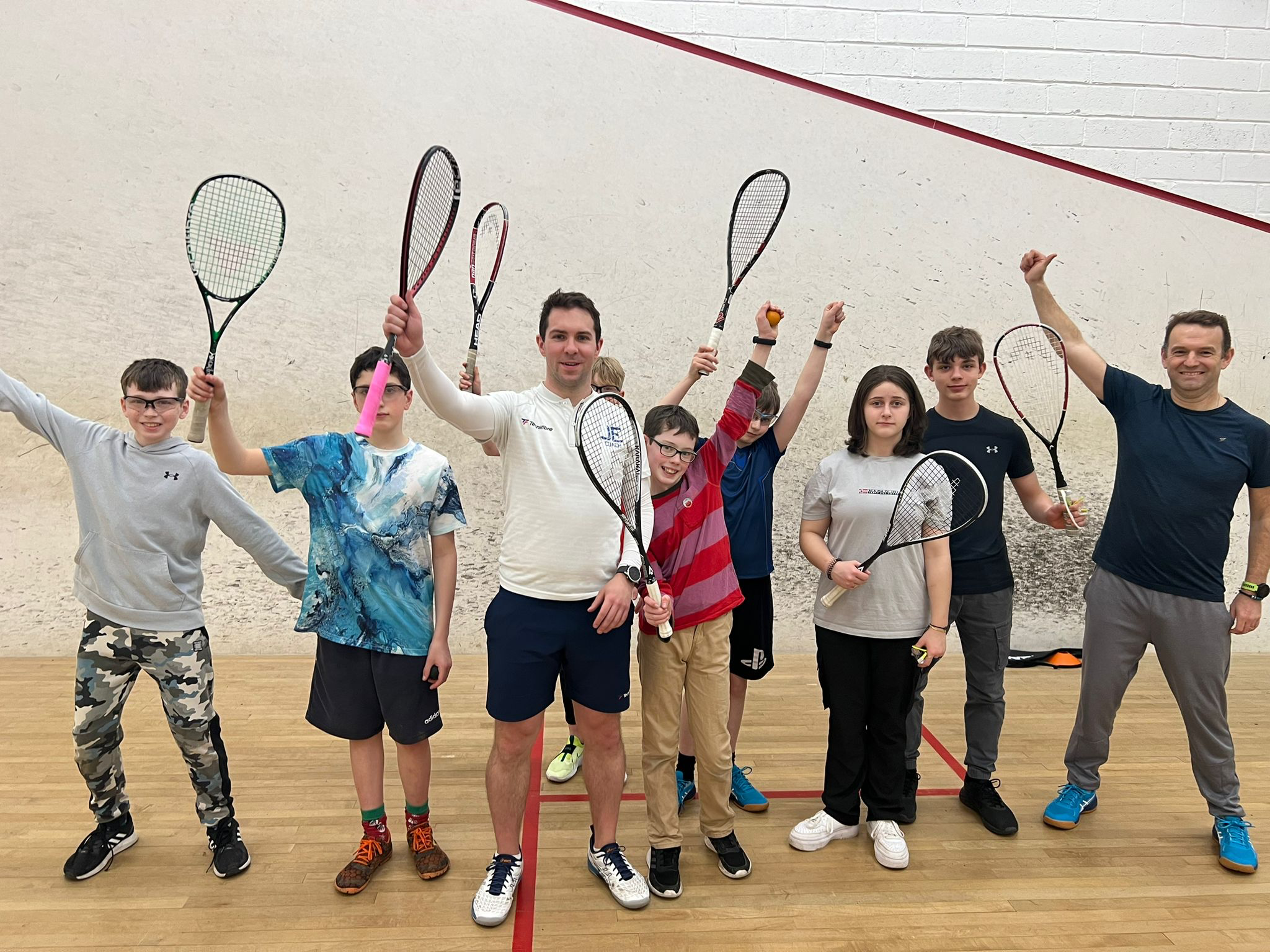 Grampain Squash Club Members celebrate 