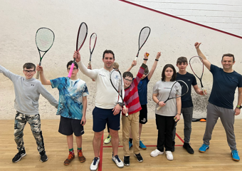 Grampain Squash Club Members celebrate 